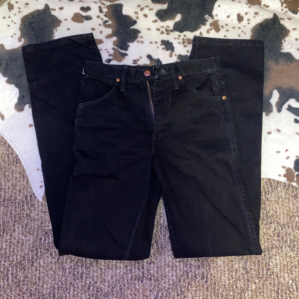Black Cowboy cut WRANGLERS